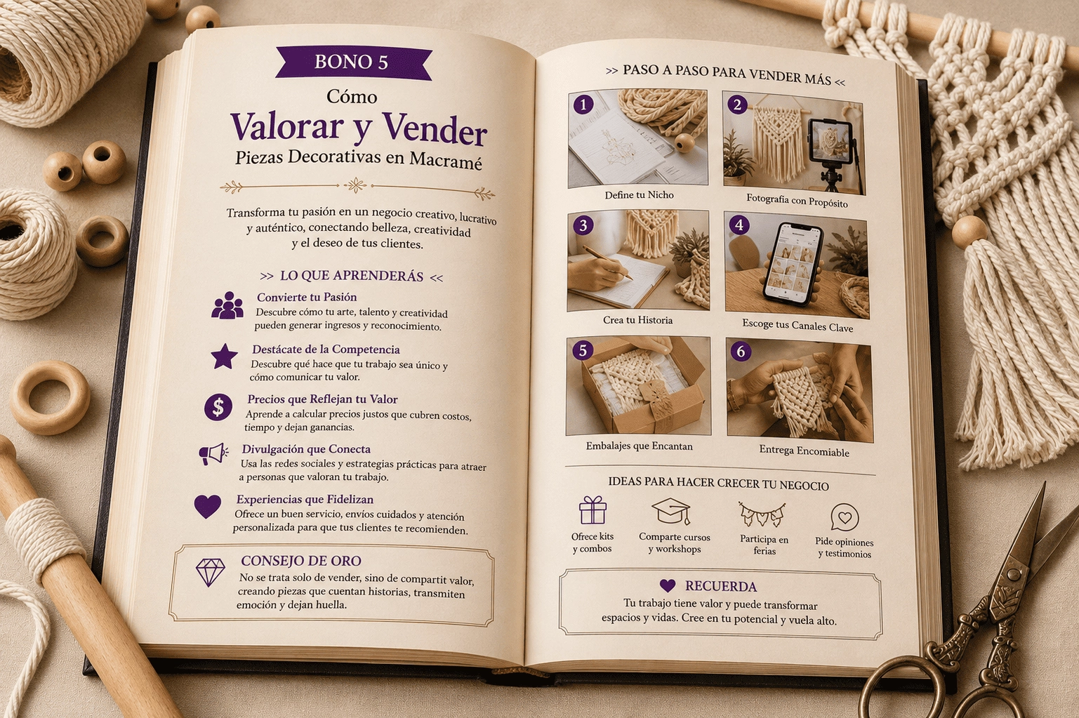 Cómo Valorar y Vender Piezas Decorativas en Macramé