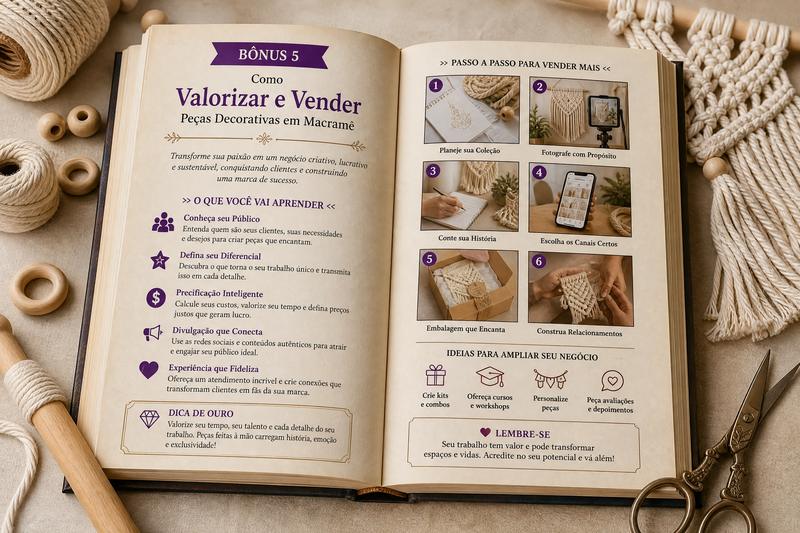 Como Valorizar e Vender Peças Decorativas em Macramê