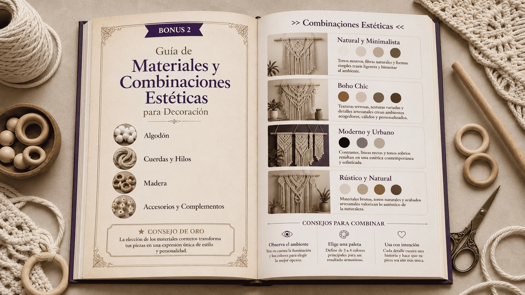 Guía de Materiales y Combinaciones Estéticas para Decoración