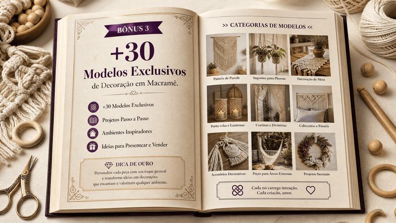+30 Modelos Exclusivos de Decoração em Macramê