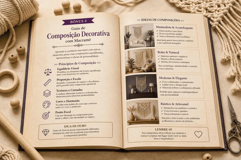 Guia de Composição Decorativa com Macramê